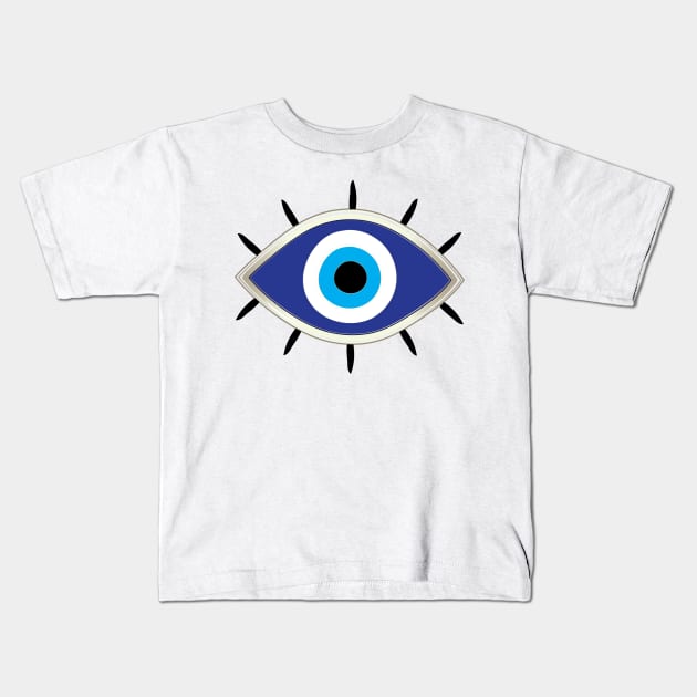 Evil Eye, Good luck charm, Lucky talisman, Protection against evil, Lucky charm Kids T-Shirt by snowshade